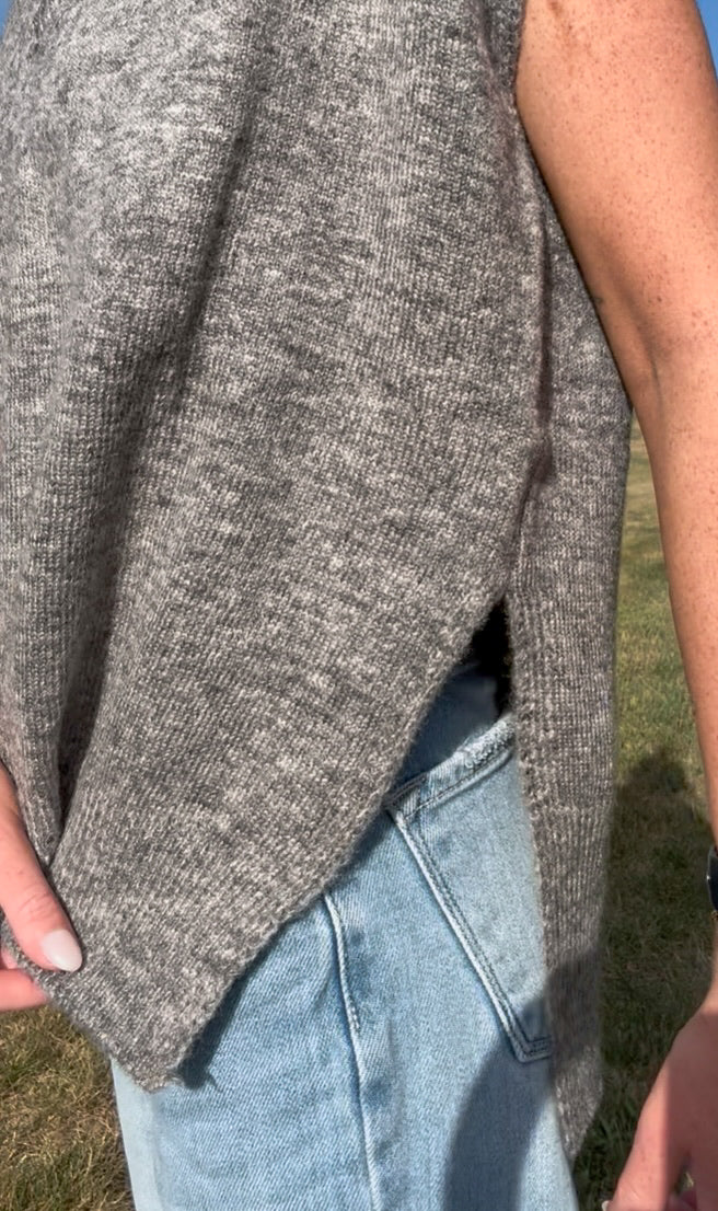 Oversized Knit Vest