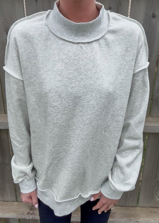Mock Neck Crew