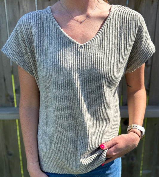 V-Neck Bow Back Tee