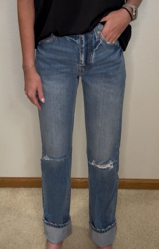 Ultra High Rise Straight Jeans