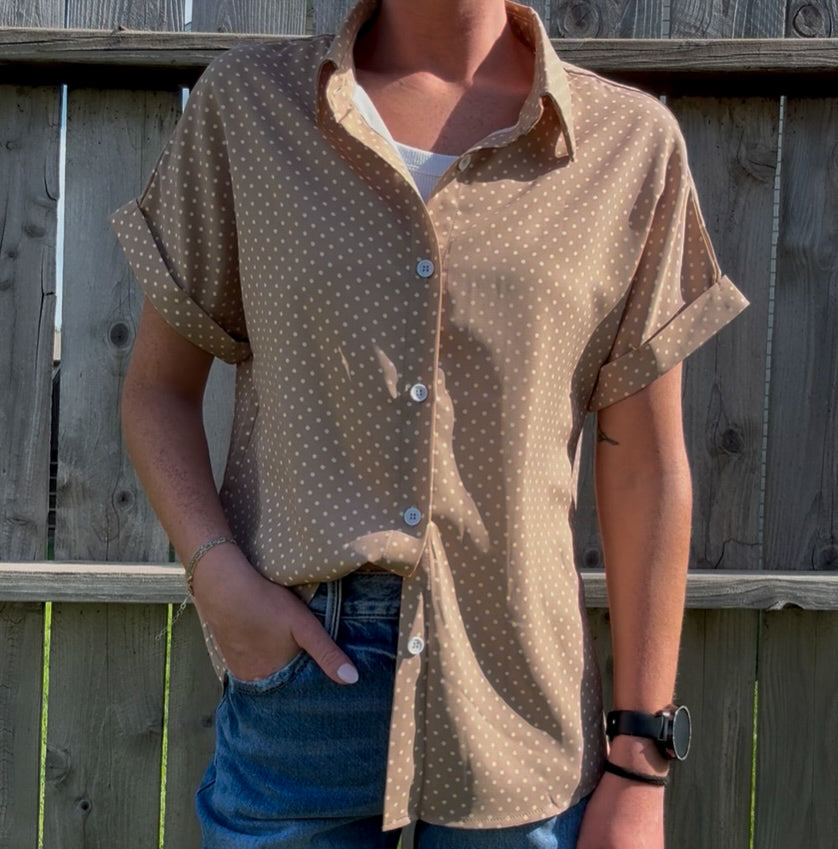 Polkadot Print Blouse