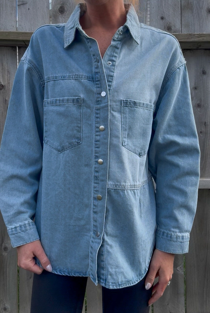 Patchwork Denim Shirt