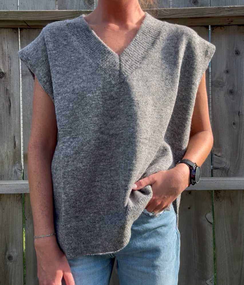 Oversized Knit Vest