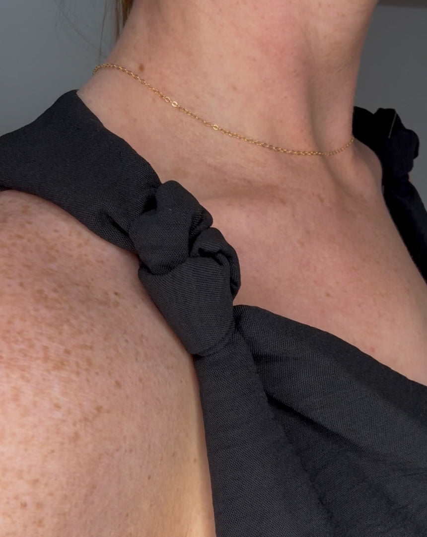 V-Neck Knotted Shoulder Tank