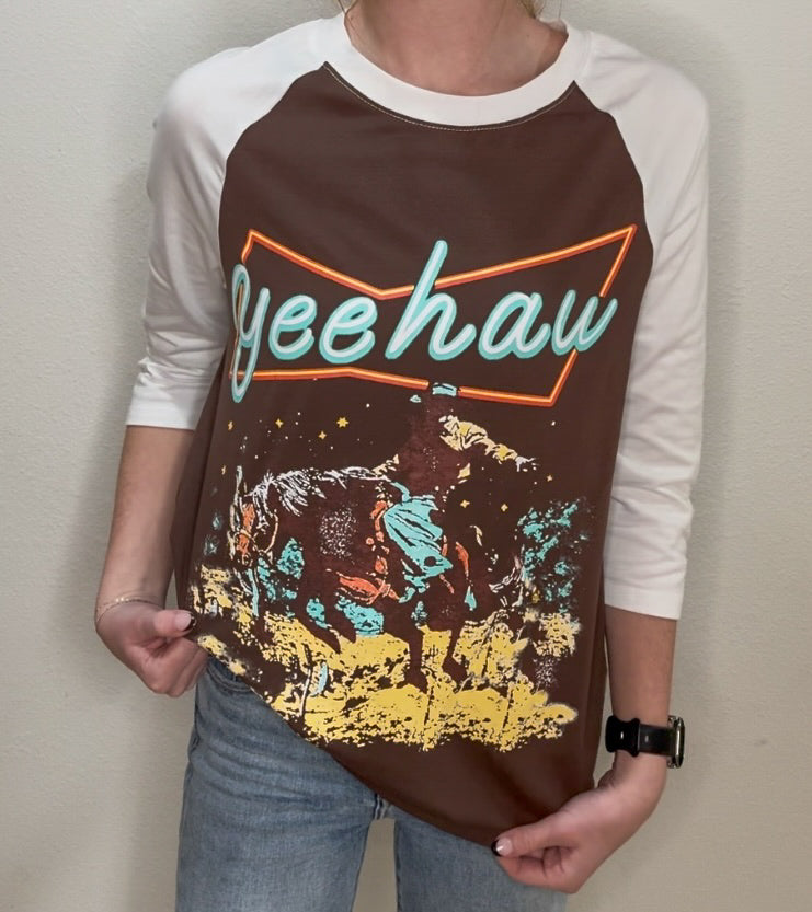 Quarter Sleeve Yeehaw Graphic