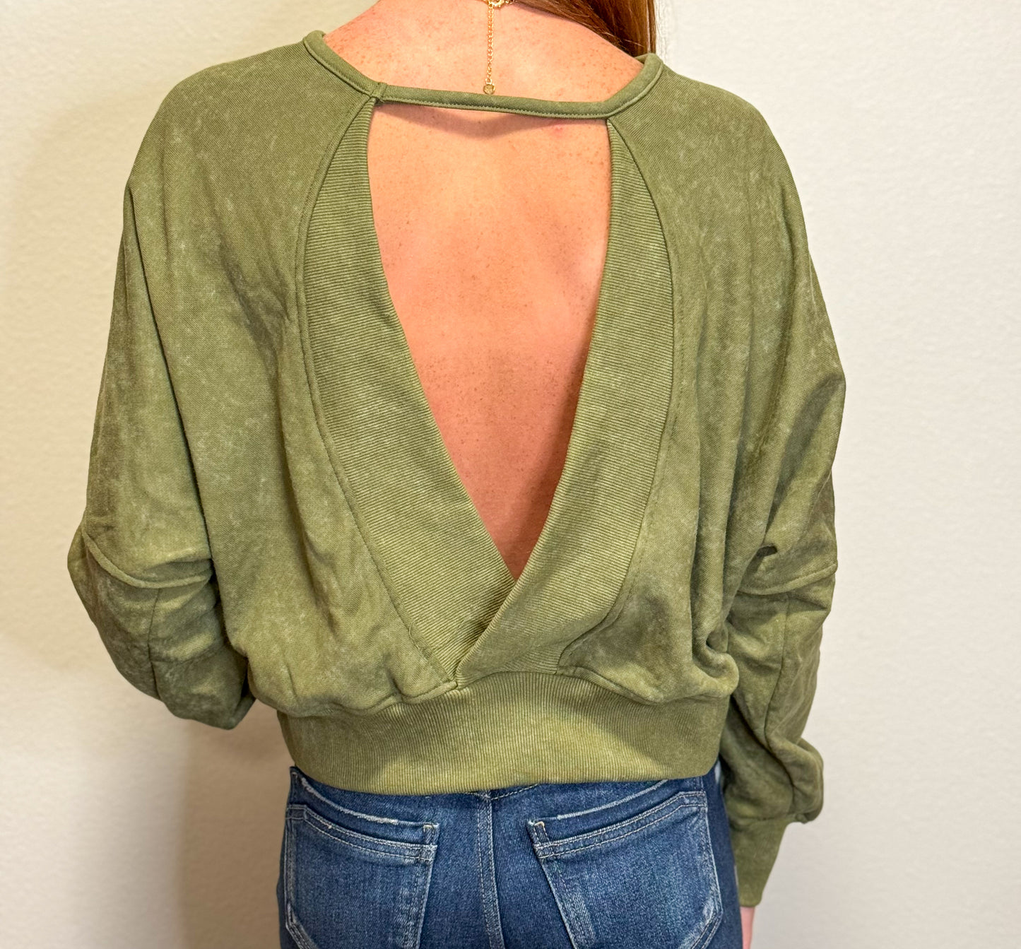 Open Back Sweatshirt