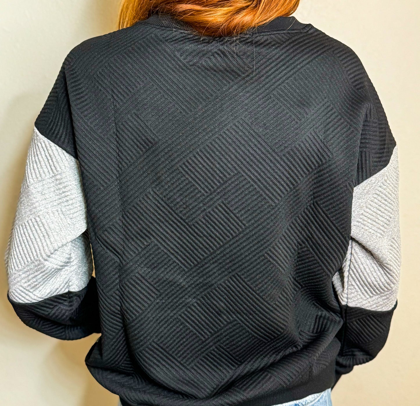 Textured Color Block Sweater